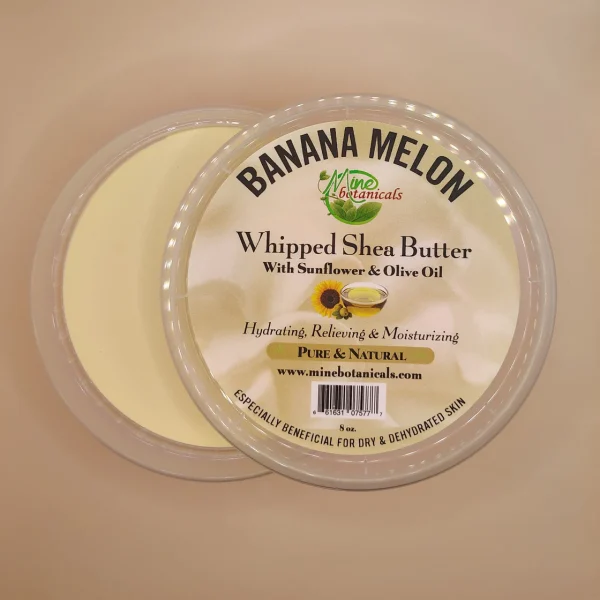 Promotional Banana Melon Whipped Shea Butter with Sunflower & Olive Oil 8oz - Image 2