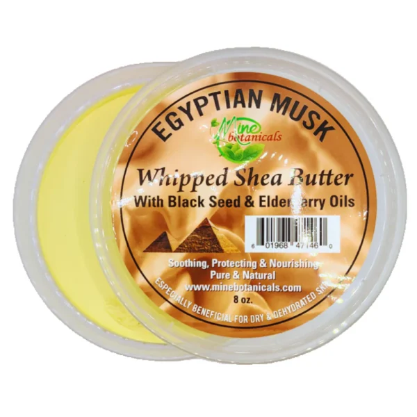 Promotional Egyptian Musk Whipped Shea Butter with Black Seed & Elderberry Oil 8oz - Image 2