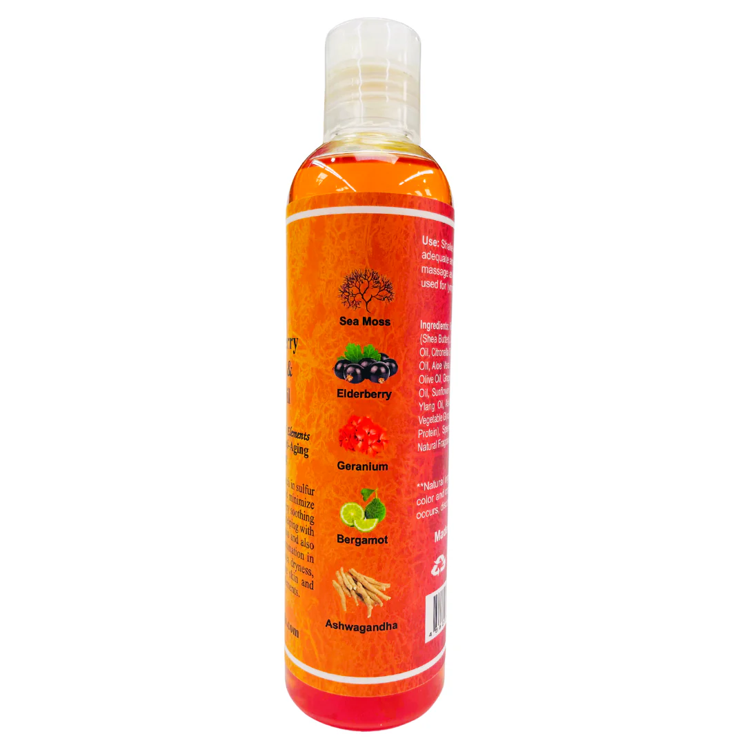 Sea Moss with Elderberry Bath, Body & Massage Oil - Image 2