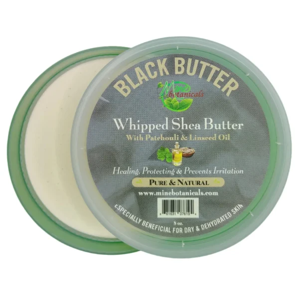 Promotional Black Butter Whipped Shea Butter with Patchouli & Linseed Oil 8oz - Image 2