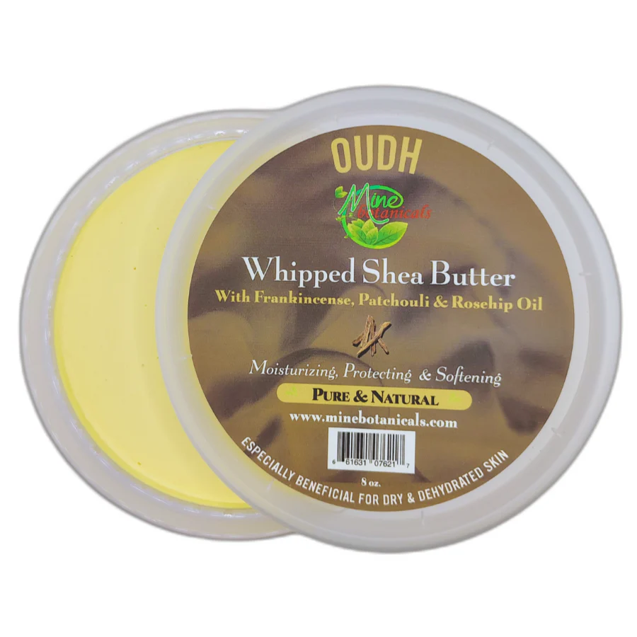 Promotional Oudh Whipped Shea Butter with Frankincense, Patchouli & Rosehip Oil 8oz - Image 2