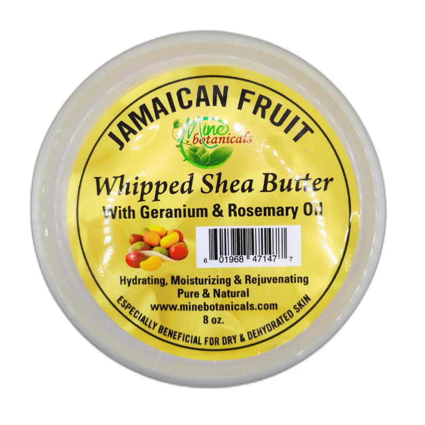 Promotional Jamaican Fruit Whipped Shea Butter with Geranium & Rosemary Oil 8oz