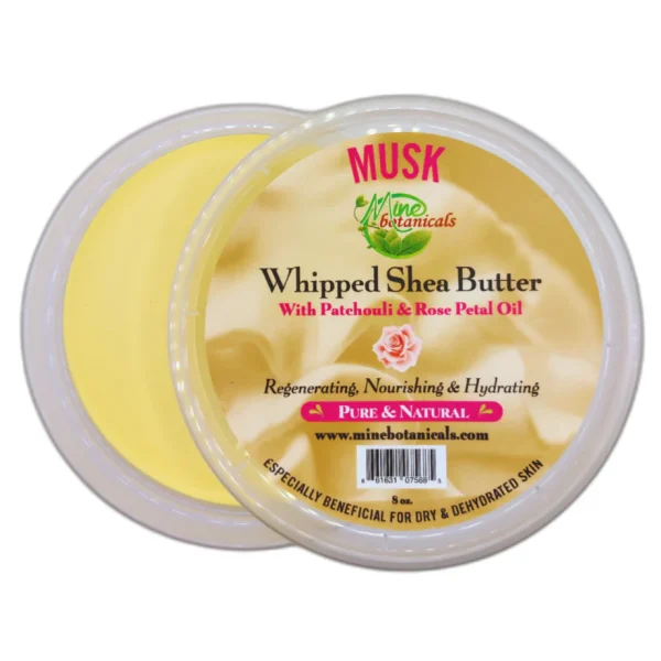 Promotional Musk Whipped Shea Butter with Patchouli & Rose Petal Oil 8oz - Image 2