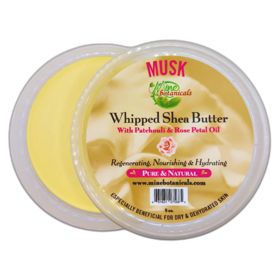 Promotional Musk Whipped Shea Butter with Patchouli & Rose Petal Oil 8oz - Image 2