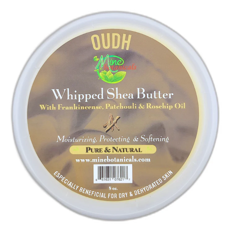 Promotional Oudh Whipped Shea Butter with Frankincense, Patchouli & Rosehip Oil 8oz