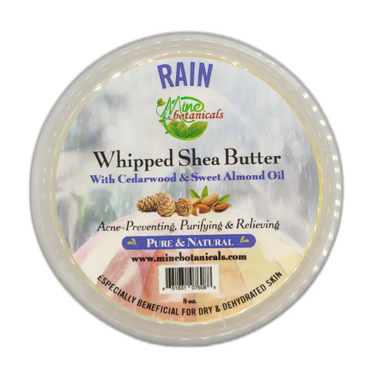 Promotional Rain Whipped Shea Butter with Cedarwood & Sweet Almond Oil 8oz